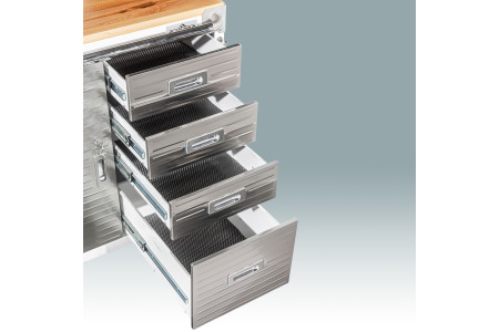 20205 series 4-Drawers Steel Rolling Cabinet